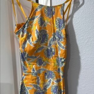 Revolve Tropical Leaf Print Dress